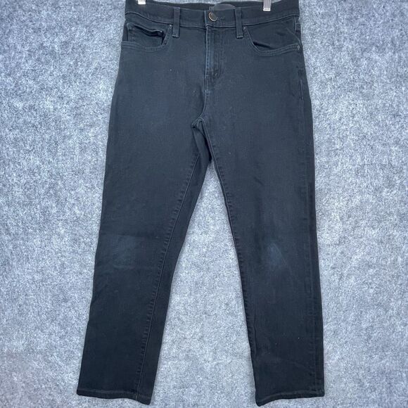 J Brand Jeans Womens 31 Black Tyler Clancy Straight Cropped Capri - Picture 1 of 9